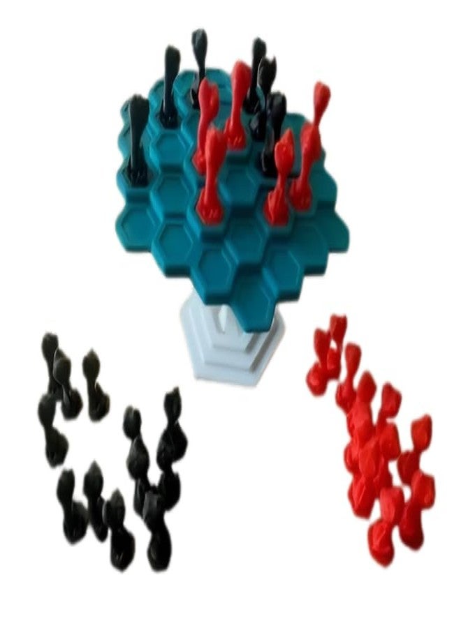 Beoals Hexagonal Strategy Board Game Set, 2 Players, Multicolor Game Pieces, Turquoise Board,Figure Toy - Image 1